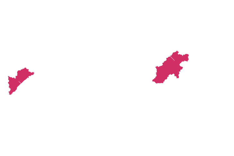 画像：いちごの生産地の地図