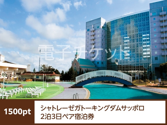 北海道　シャトレーゼガトーキングダムサッポロ2泊3日ペア宿泊券