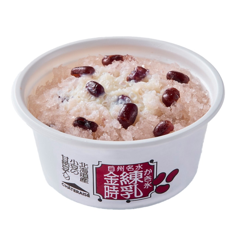 白州名水かき氷 北海道産小豆の甘納豆入り 練乳金時 4個入