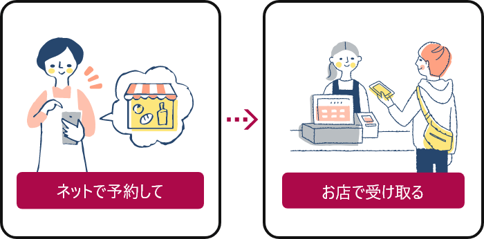 ネットで予約してお店で受け取る